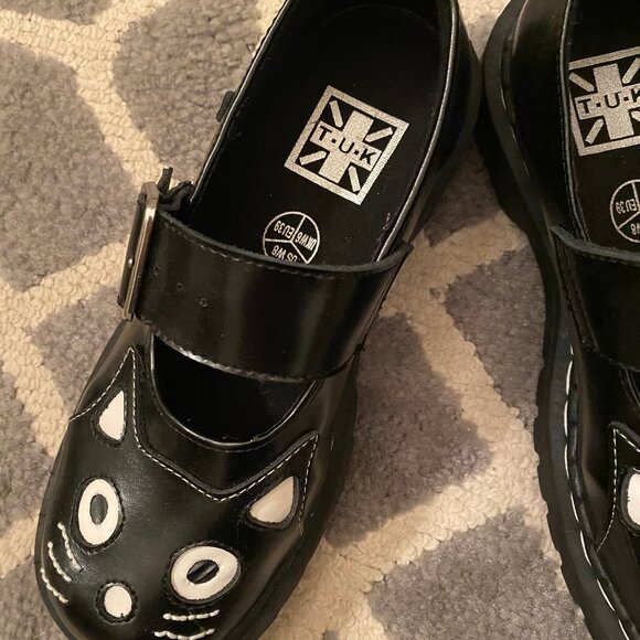 🖤 TUK KITTY FACE MARY JANES - Picture 2 of 8
